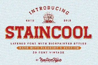 Staincool Layered font