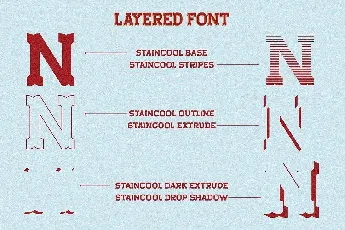 Staincool Layered font