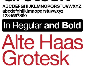 Alte Haas Grotesk font