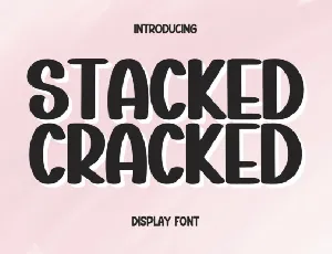 Stacked Cracked Display font