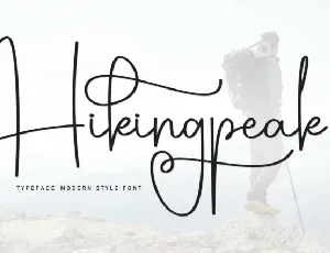 Hikingpeak font