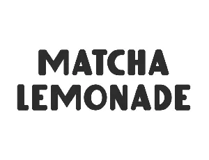 MatchaLemonadeDemo font