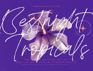 Bestnight Tropicals Script font