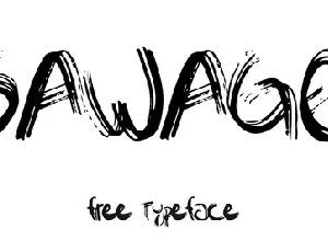 Sawage Brush Free font