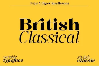 British Classical font