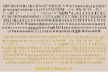 British Classical font