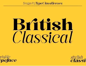 British Classical font