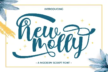 new molly Script font