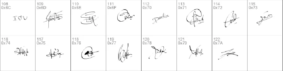 PWSignatures font