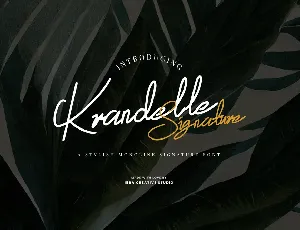 Krandelle Signature font