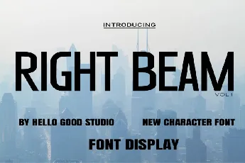 Right Beam font