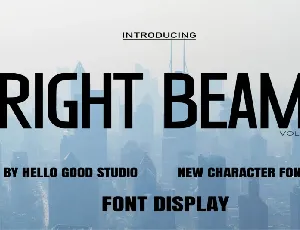 Right Beam font