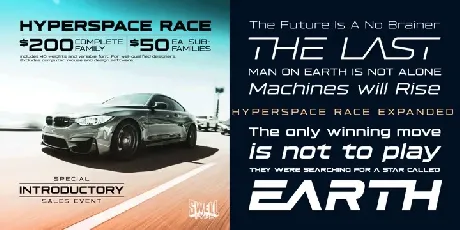 Hyperspace Race Family font