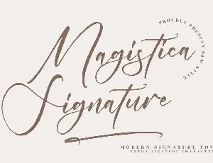 Magistica Signature font