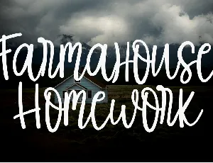 Farmahouse Homework font