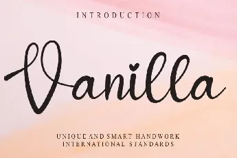 Vanilla Script font