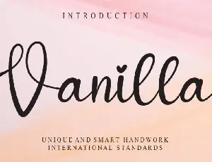 Vanilla Script font