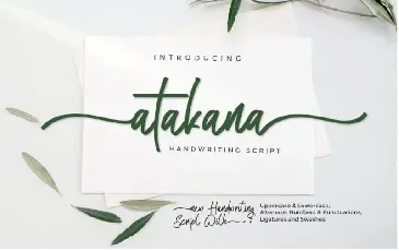 Atakana Script font