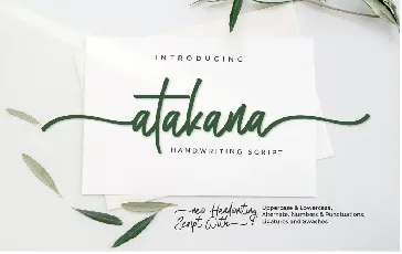 Atakana Script font