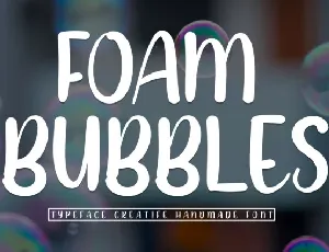 Foam Bubbles Display font