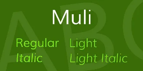 Muli Family font