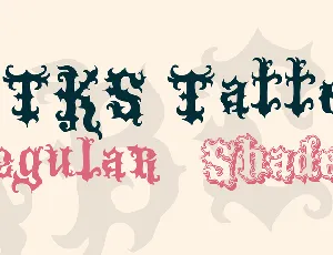 VTKS Tattoo font