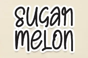 Sugar Melon Display font