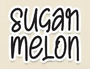 Sugar Melon Display font