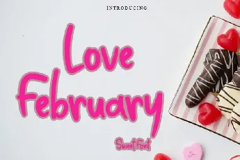 Love February Display font