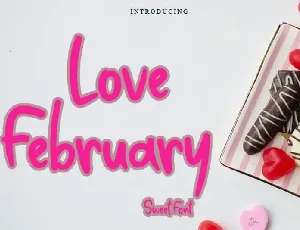 Love February Display font
