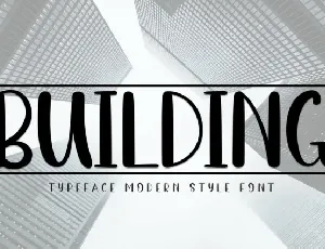 Building Display font