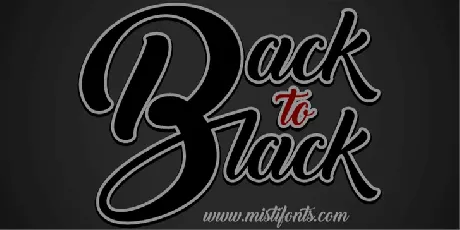 Back to Black Free font