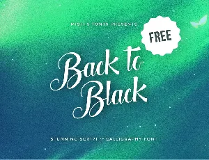 Back to Black Free font