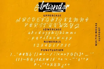 Artsender font