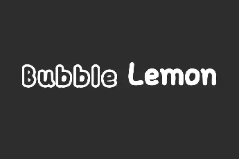 Bubble Lemon Demo font