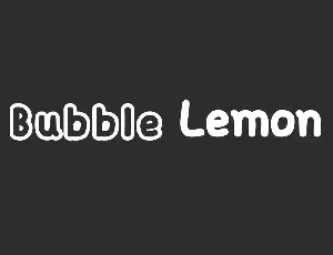 Bubble Lemon Demo font