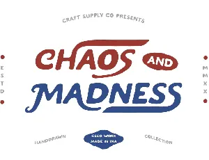 Chaos And Madness Free font