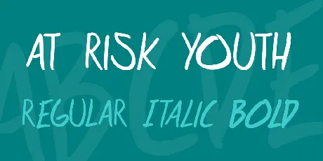 at risk youth font