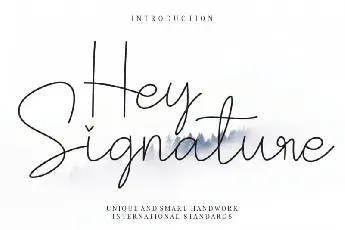 Hey Signature Handwritten font