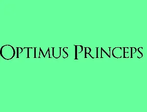 Optimus Princeps font