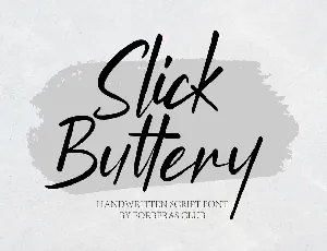 Slick Buttery font