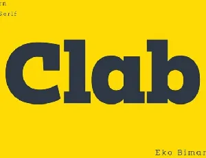 Clab Family font