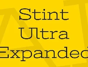 Stint Ultra Expanded font