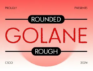 Golane Rounded Rough font