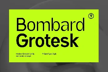 Bombard Grotesk Family font