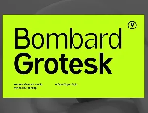 Bombard Grotesk Family font