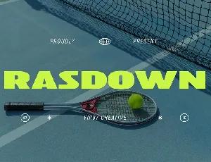 Rasdown font