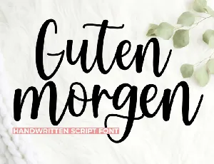 Guten Morgen Script font