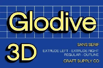 CS Glodive 3D font