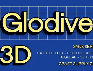 CS Glodive 3D font